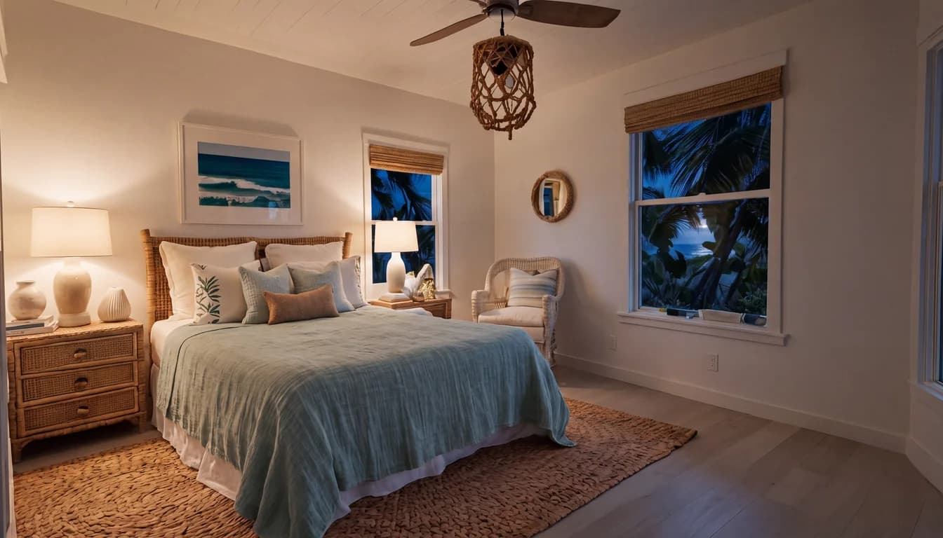 After: the same room as Coastal Retreat, a bedroom from Braise
