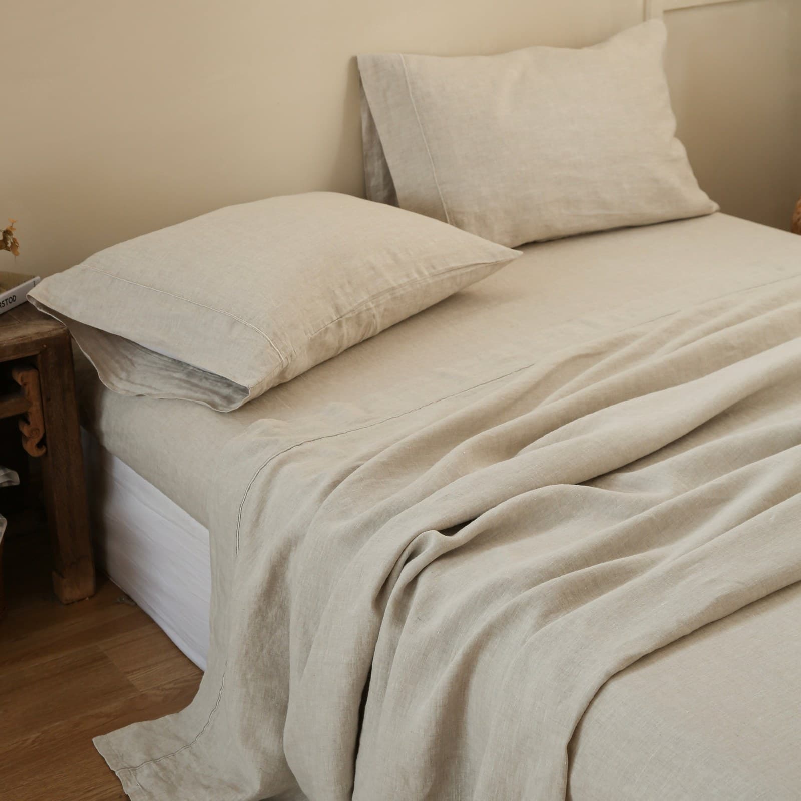Simple&Opulence Simple&Opulence 100% French Linen Sheet Set, Queen