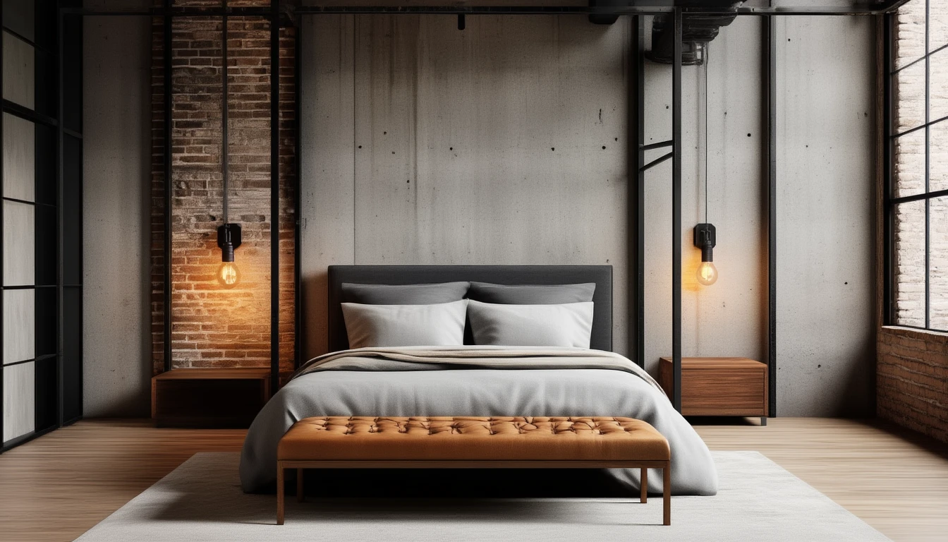 Industrial Loft — Concrete & Edison light